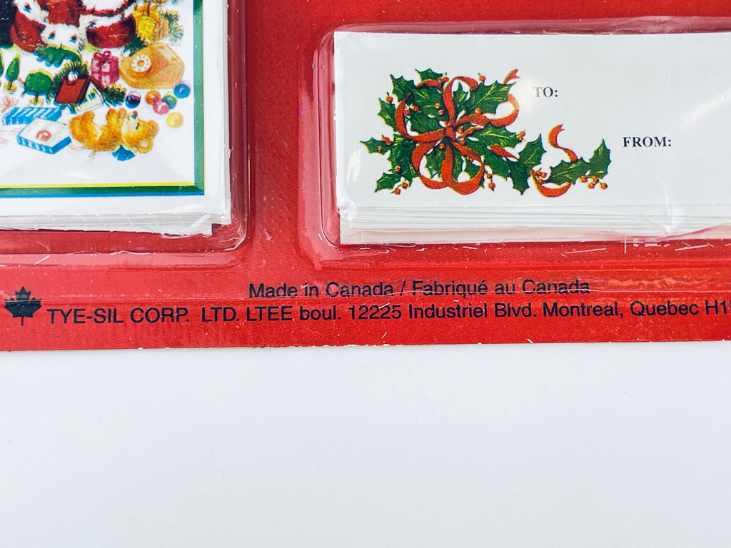 Product image for 'vintage christmas gift trims self stick gift tags set of sixty 60 made in canada new old stock nos' (view c8de88)