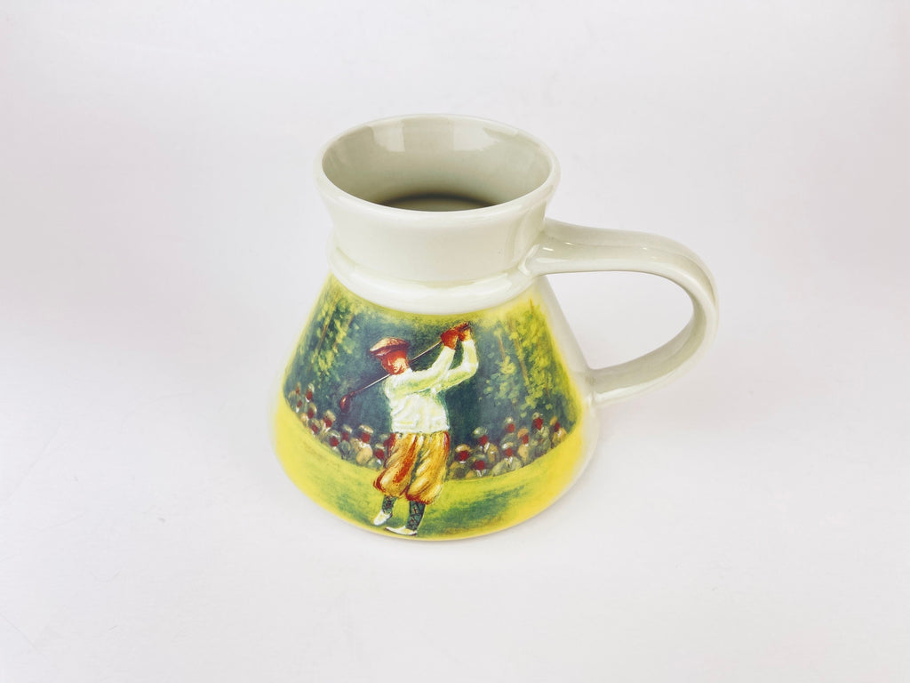 Product image for 'vintage otagiri ceramic no drip travel coffee mug golfer gift designed by figi' (view 063758)