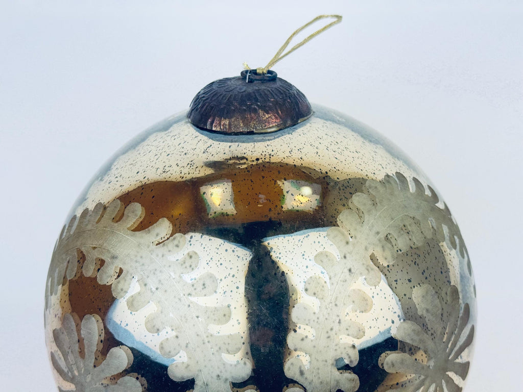 Product image for 'vintage x large 10 silver mercury glass christmas tree ornament' (view 30a94a)