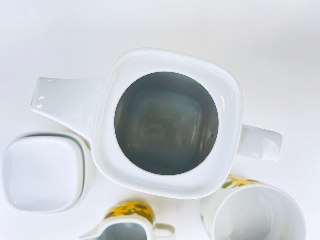 Product image for 'vintage yellow daisy tea set schirnding bavaria tea kettle cream sugar tea cups' (view 2e05a5)