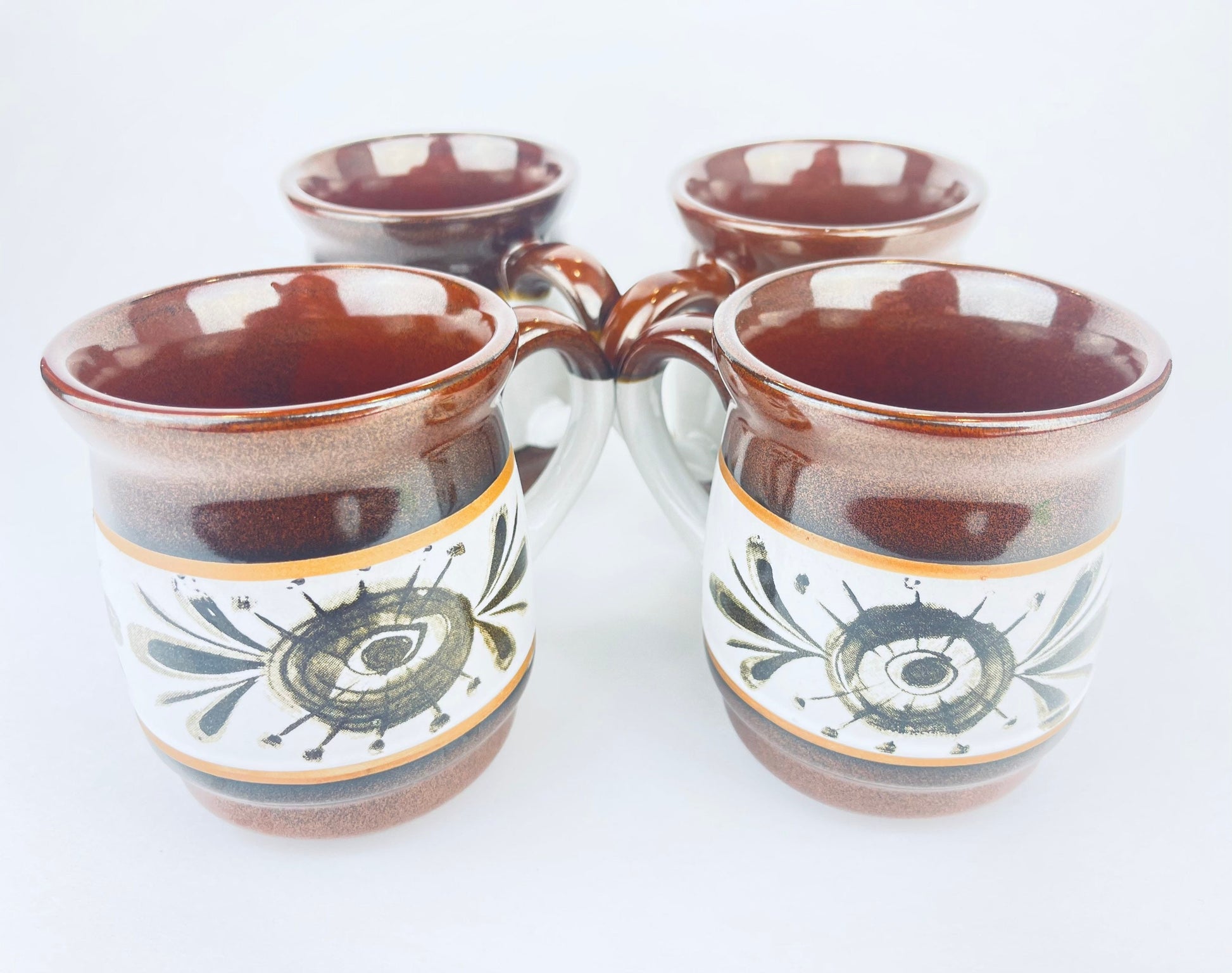 Product image for 'vintage atomic eye ceramic mugs set of four 4 made in japan' (view f4da1f)