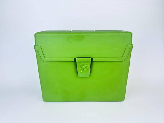 Product image for 'vintage sterling avocado green plastic letter file organizer' (view d26232)