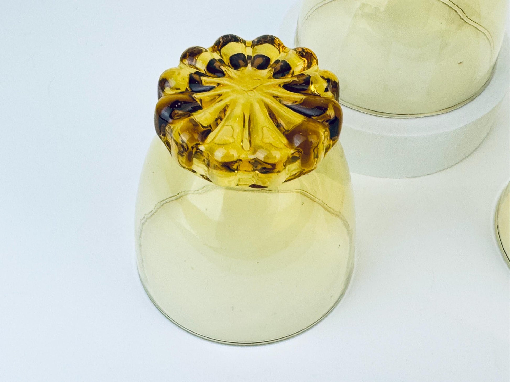Product image for 'vintage libbey crystal sonnet gold amber glasses set of three 3' (view 70b2b5)