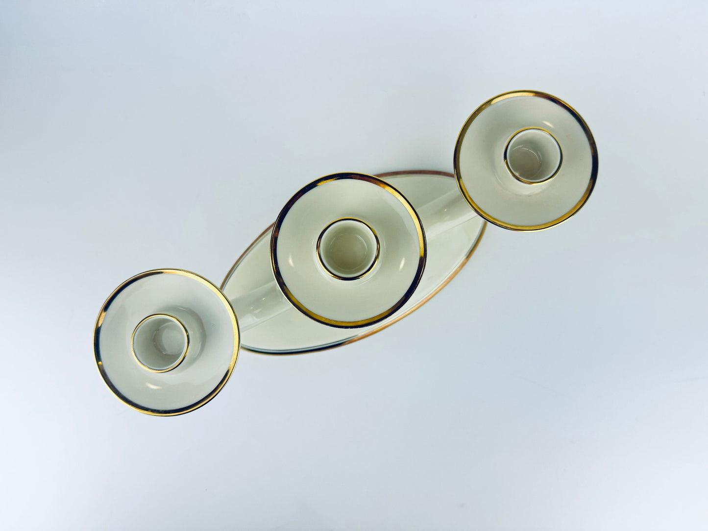 Vintage 'Alka Kunst' Elfenbein &amp; 'Echt Gold' Kerzenständer - Made in Bavaria Germany
