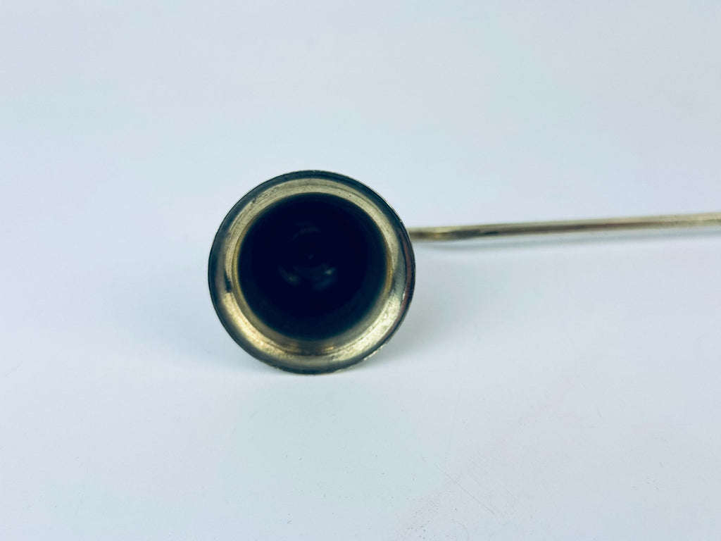 Product image for 'vintage solid brass candle snuffer douter attractive aged metal patina' (view 571f71)