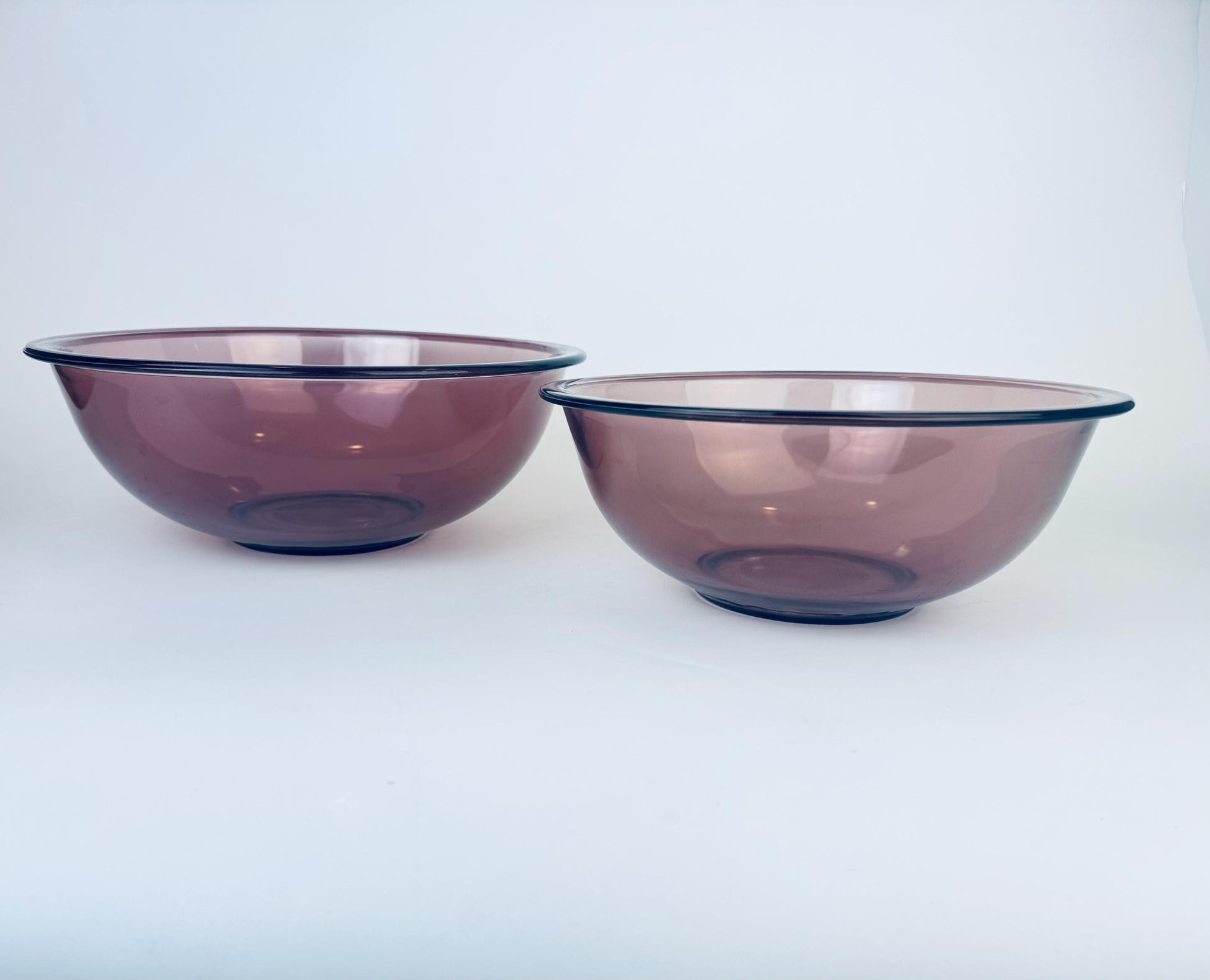 Product image for 'vintage cranberry purple glass mixing bowls sold separately' (view ed5db0)