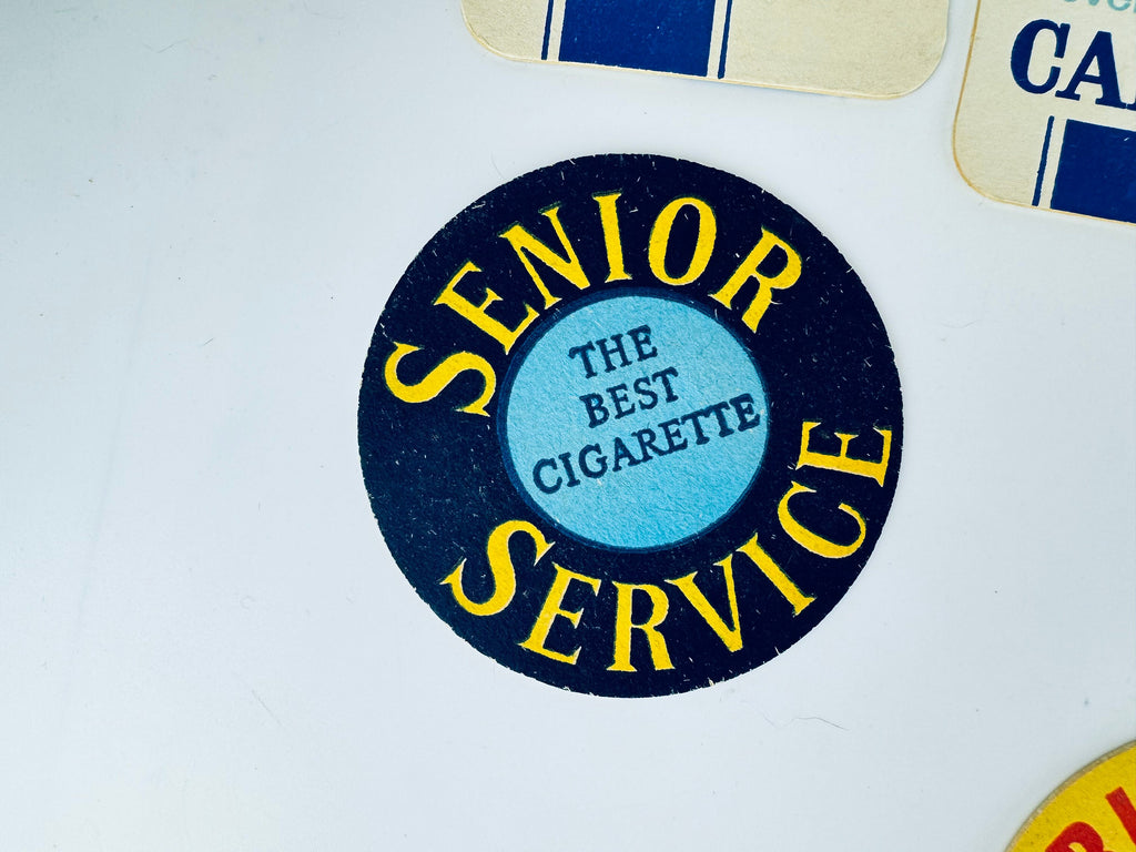 Product image for 'vintage english cigar cigarette bar coasters beer cocktail mat sold separately' (view 16db2d)