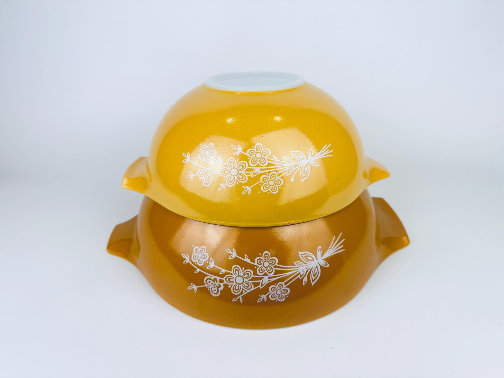 Product image for 'vintage pyrex butterfly gold cinderella mixing bowls 443 444 made in usa sold separately' (view f4adc9)