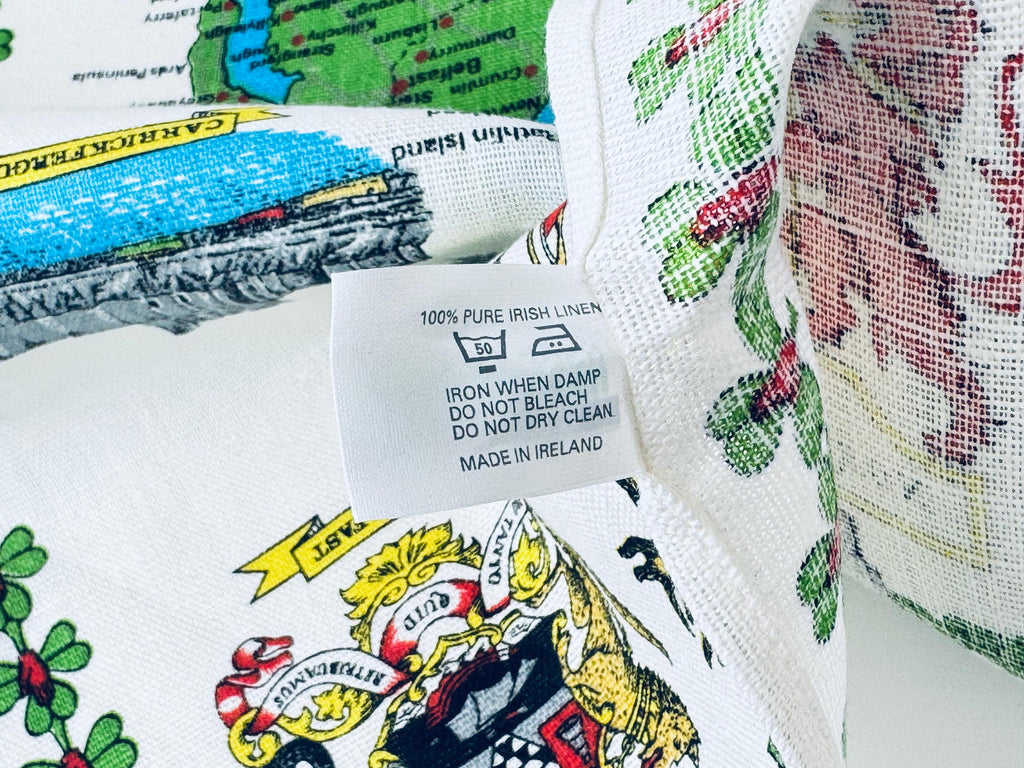 Product image for 'vintage pure irish linen northern ireland map tea towel ulster weavers made in ireland' (view 2ab0ea)