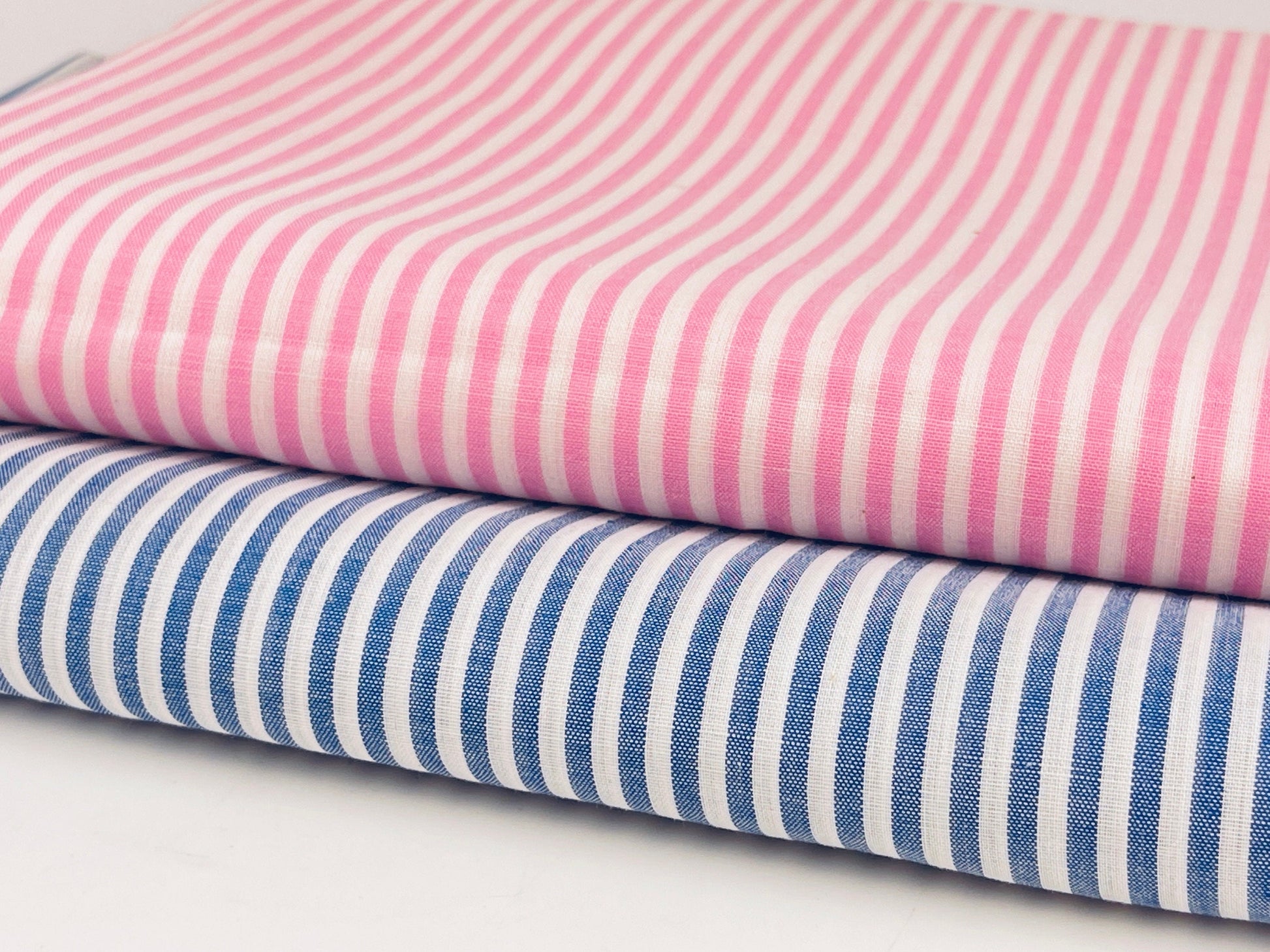 Product image for 'vintage pink blue striped fabric material sold separately' (view fb66e3)