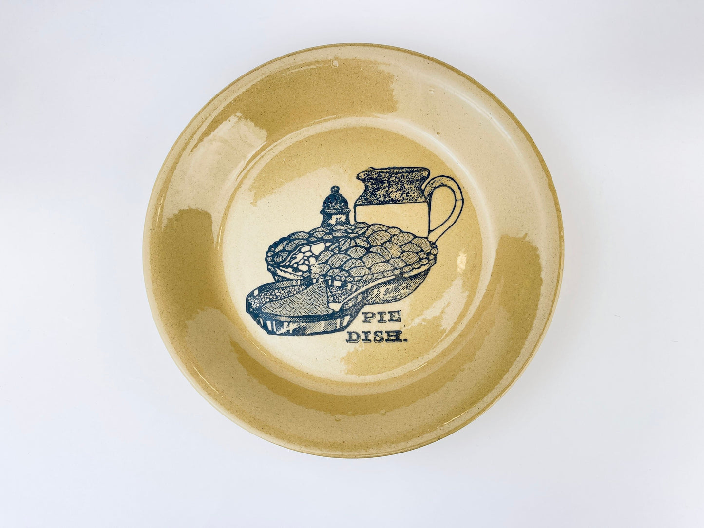 Product image for 'vintage stoneware pie plate pearsons of chesterfield 1810 made in england' (view f7130d)