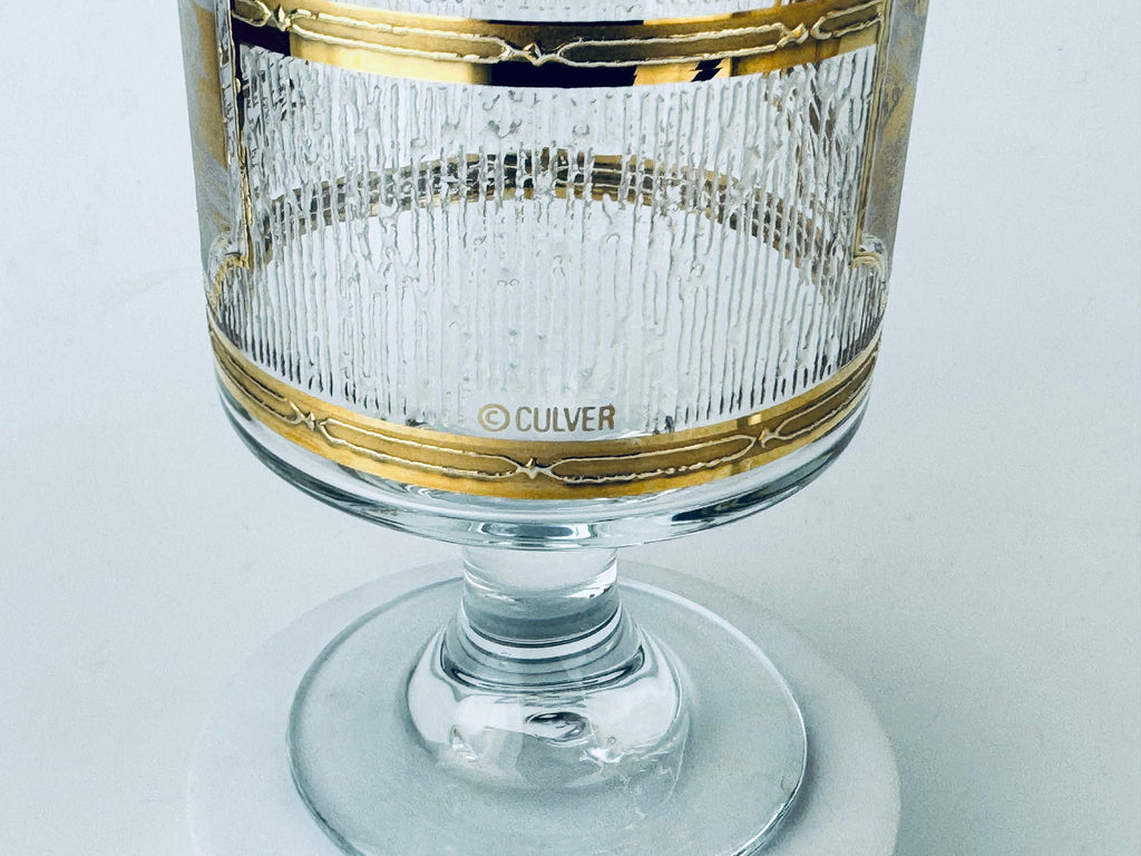 Product image for 'vintage culver tyrol 22 kt gold yellowstone national park souvenir pedestal glasses set of two 2' (view f483aa)