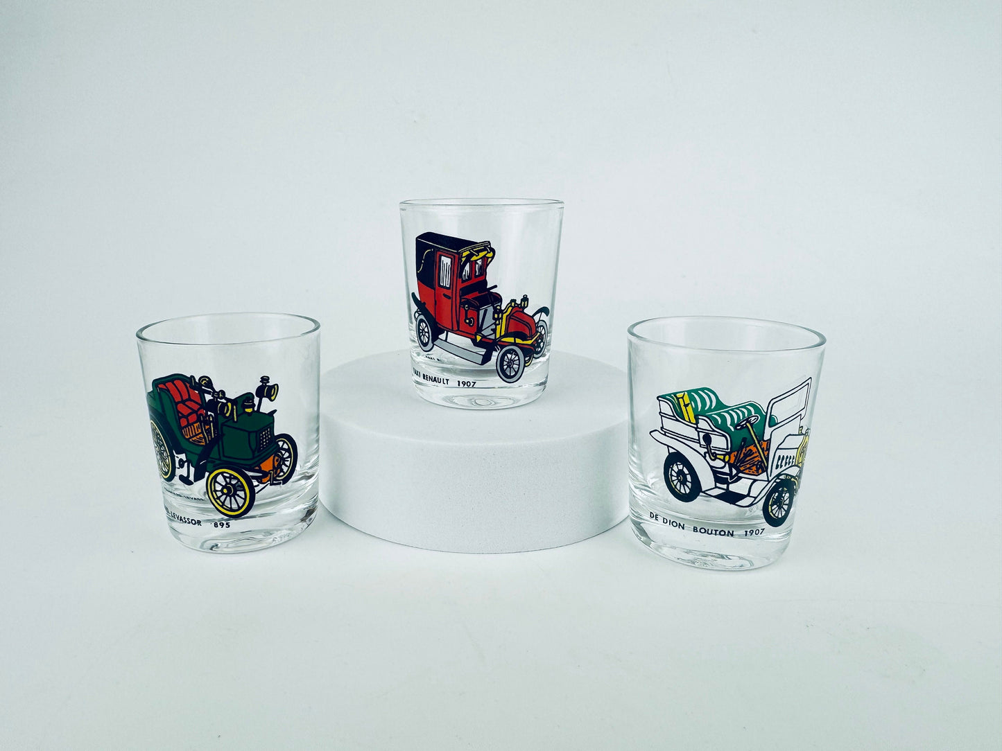 Product image for 'vintage antique car shot glasses set of three 3' (view cc2a51)