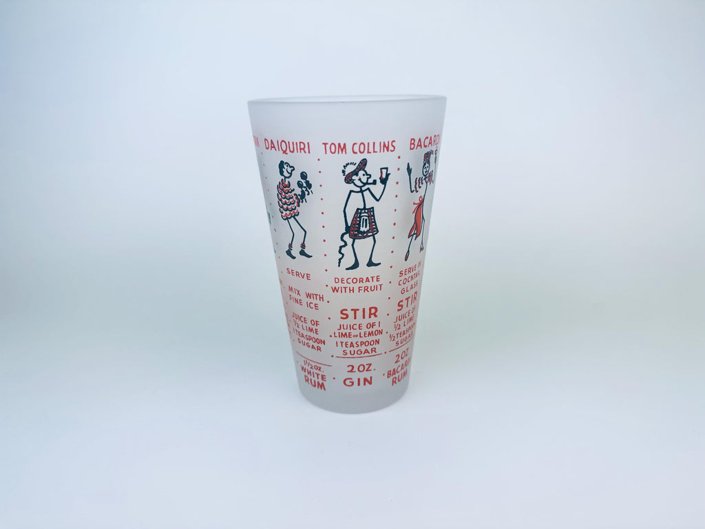 Product image for 'vintage federal glass cocktail shaker vintage cocktail recipes' (view e37485)