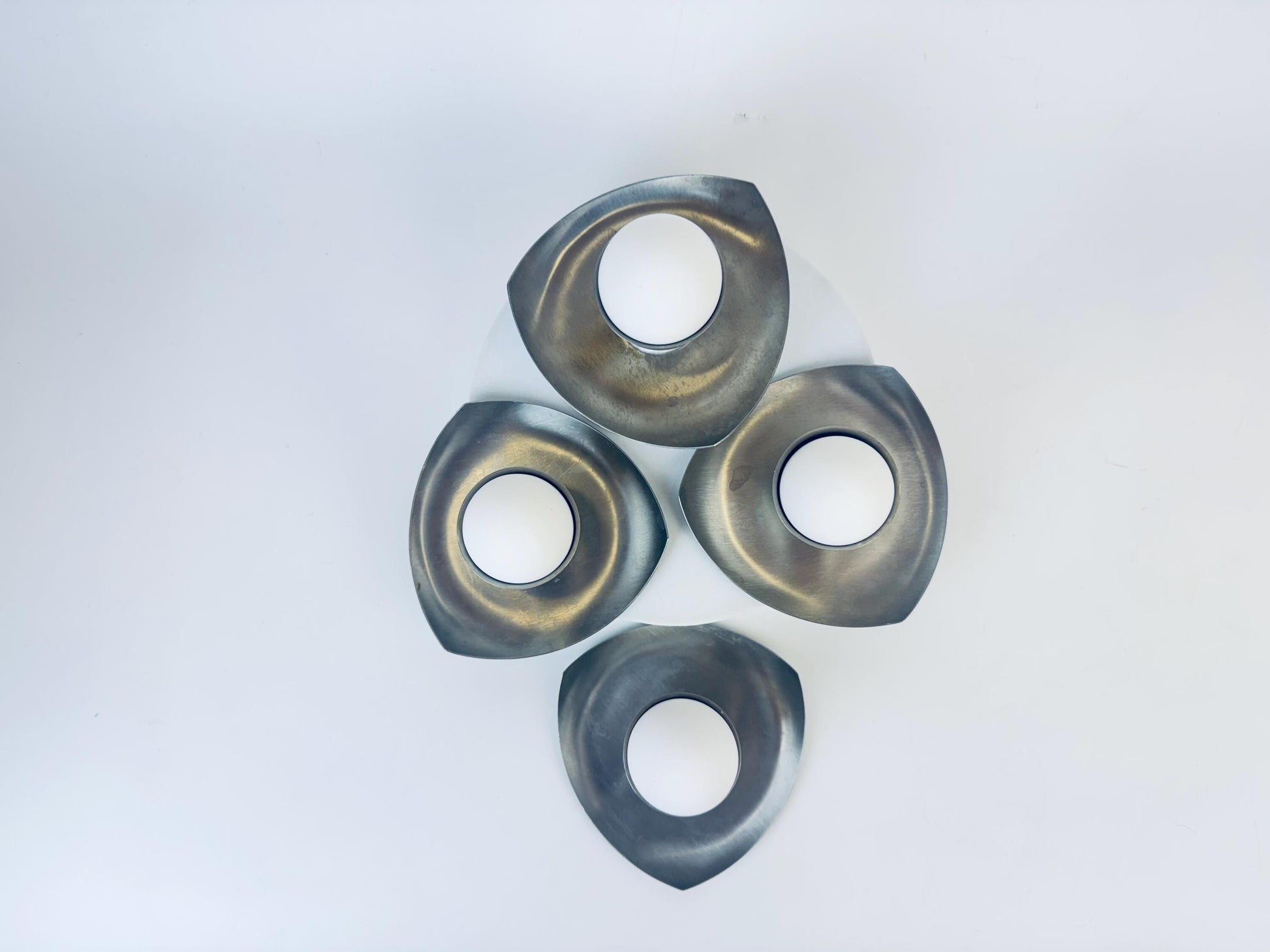Product image for 'vintage mcm stainless steel egg holders set of four 4' (view 25fb69)