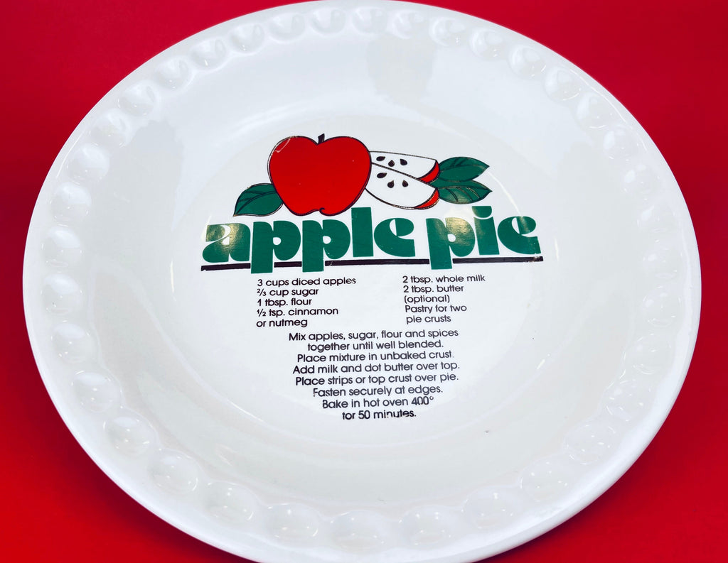 Product image for 'vintage ceramic pie plates strawberry apple pie recipe sold separately' (view 5d0cd6)