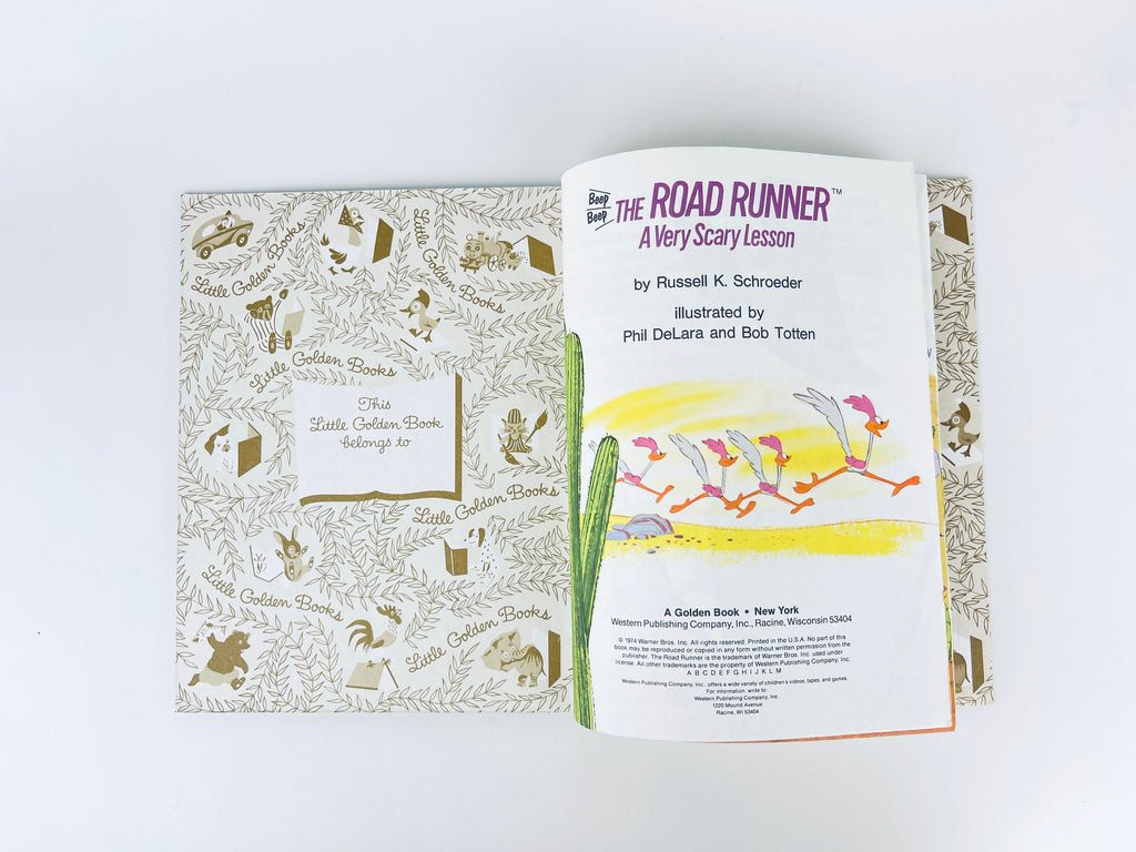Product image for 'vintage the road runner book a very scary lesson a little golden book' (view c463a8)