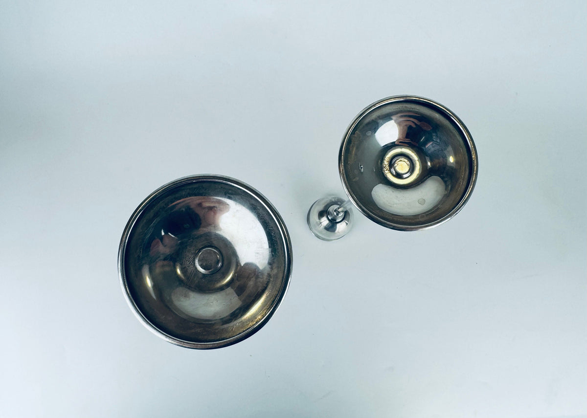 Product image for 'vintage silver plated italy quality wa mini small candlestick holders set of two 2' (view a106bd)