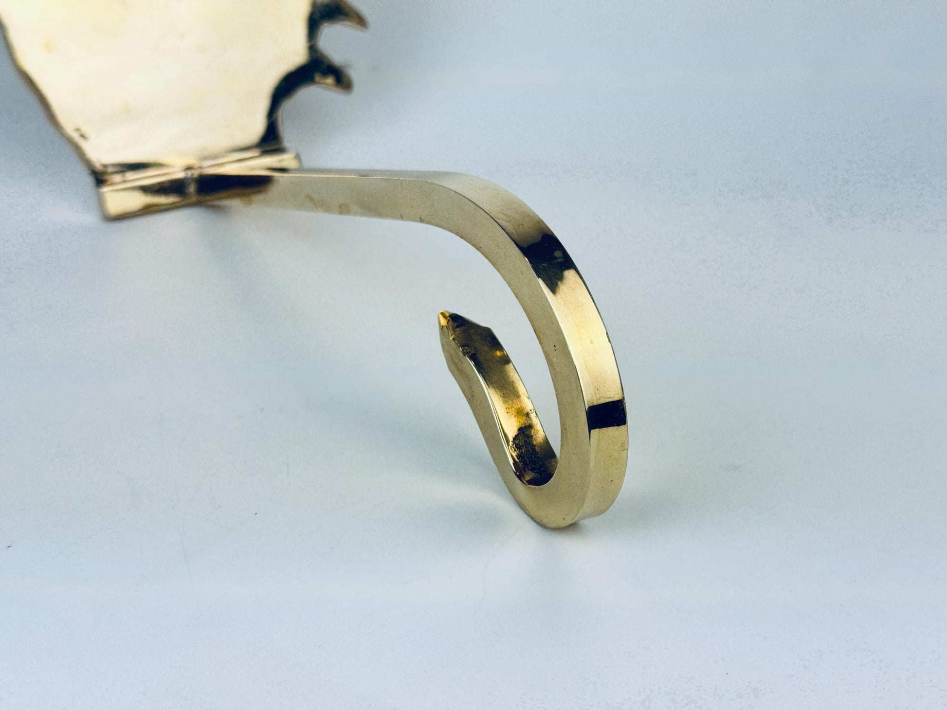 Product image for 'vintage solid brass angel stocking hanger attractive aged metal patina' (view 13a3c7)