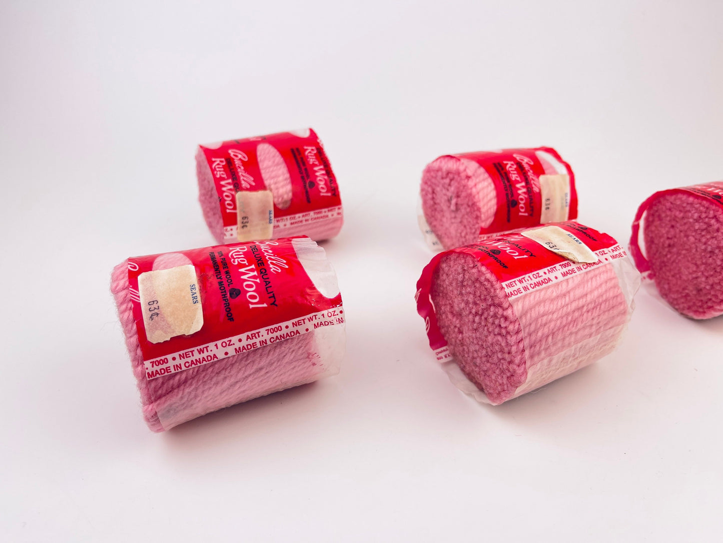Product image for 'vintage light pink wool rug yarn bucilla deluxe quality 100 pure wool permanently mothproof made in canada individually priced' (view 5e6cf5)