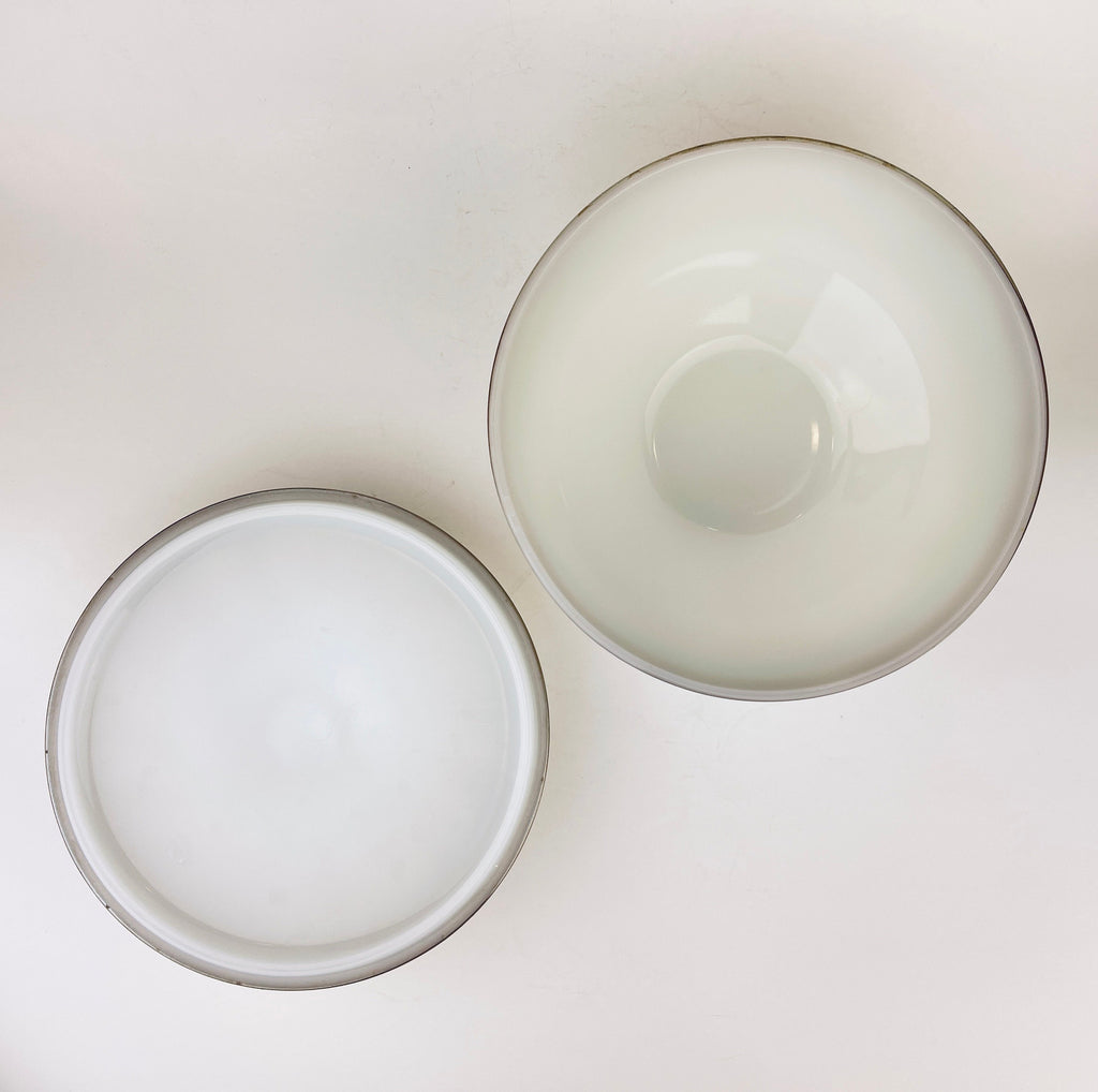 Product image for 'vintage mesa moss federal glass serving bowl ombre turquoise brown heat proof usa' (view 4fe27f)
