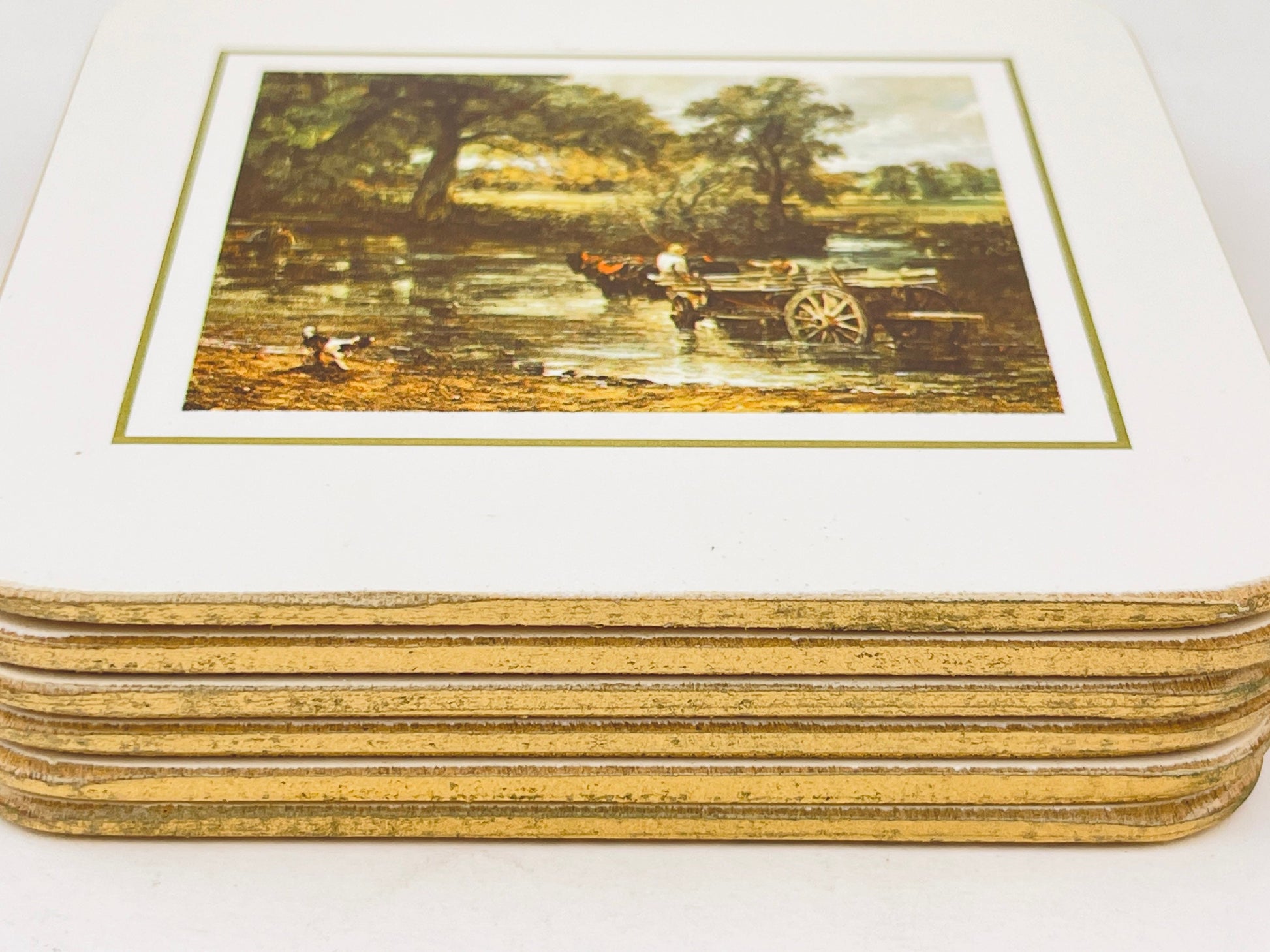 Product image for 'vintage clover leaf coasters set of 6 british art inspired tableware' (view fcef43)