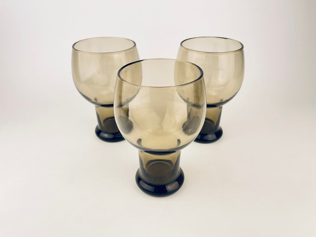 Product image for 'vintage libbey dominion tawny smokey brown glassware mid century modern mcm barware sets sold separately' (view 847e88)