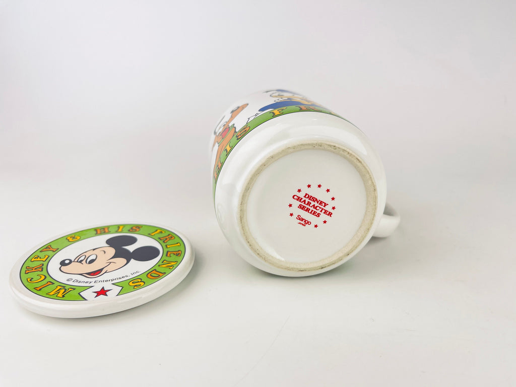 Product image for 'vintage mickey mouse his friends lidded ceramic mug disney character series made in japan by sango' (view 686bfe)