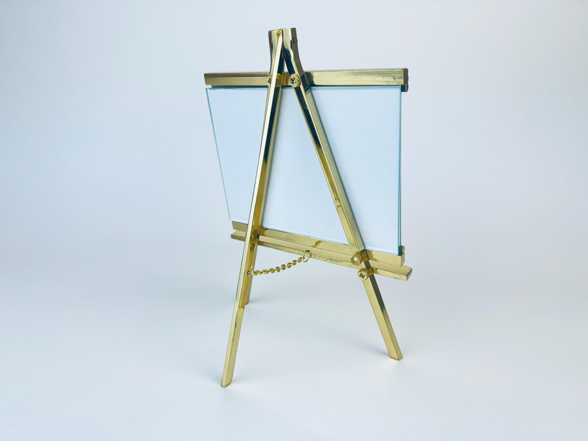 Product image for 'vintage solid brass picture frame easel 3 5 x 5 tabletop mounted made in korea' (view f75ab5)