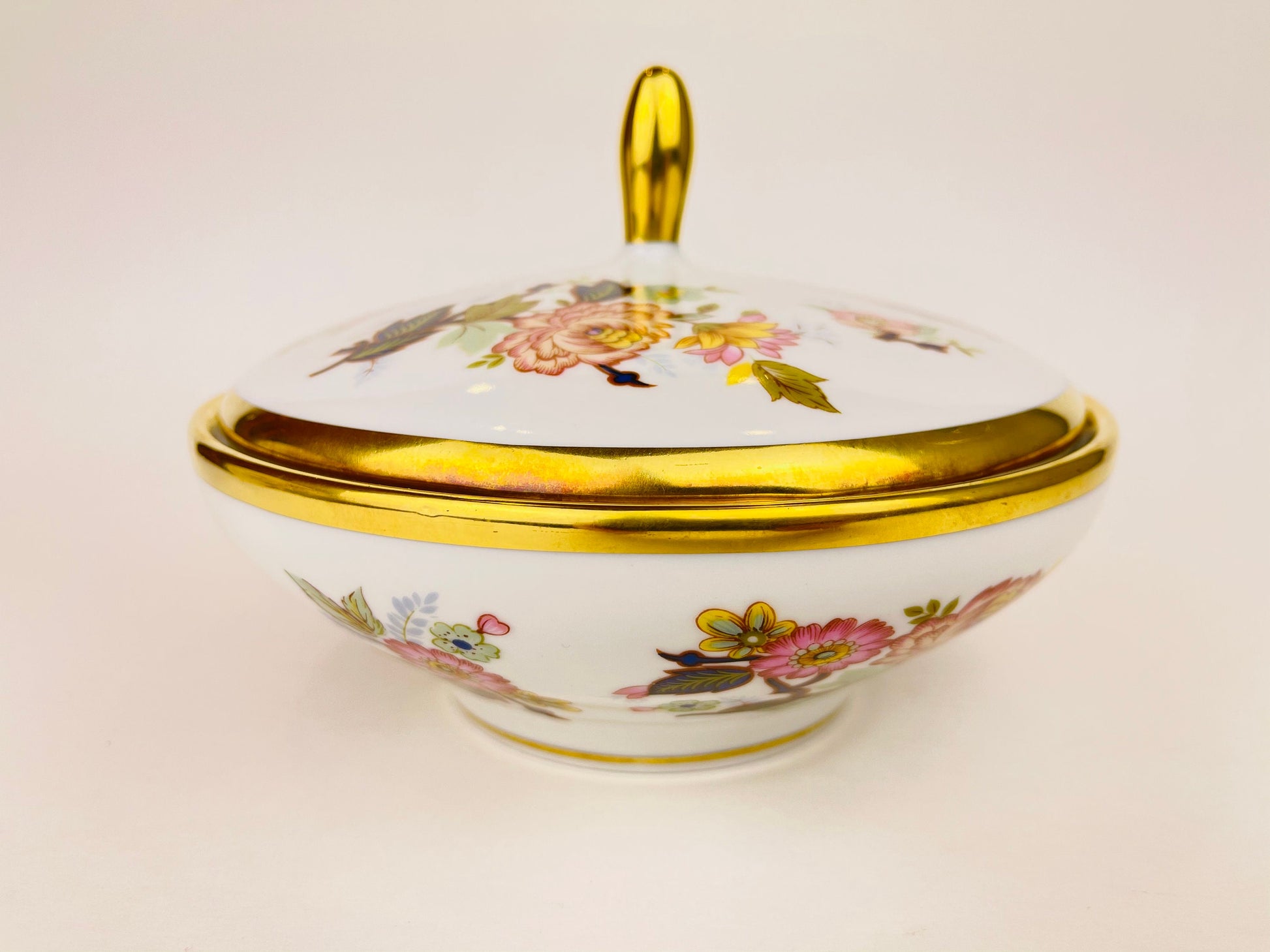 Product image for 'vintage floral porcelain candy trinket dish royal prozellan bavaria kpm germany handarbeit 1950' (view bc8993)
