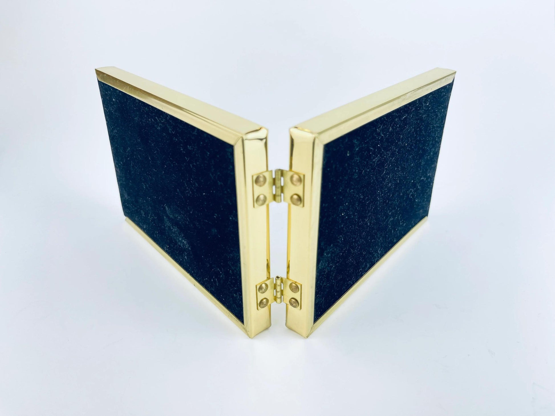 Product image for 'vintage solid brass gold tabletop picture frame books hand polished lacquer coated sold separately' (view 005374)