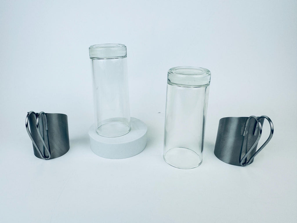 Product image for 'vintage danish scanmalay hot toddy glasses removable silver steel holders set of two 2' (view 6945ce)