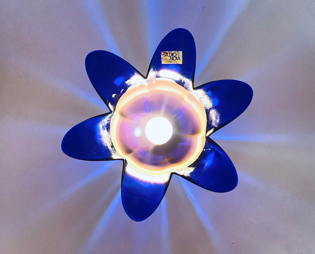 Product image for 'vintage cobalt blue glass floral votive candle holders studio nova handmade in portugal' (view 5aec30)