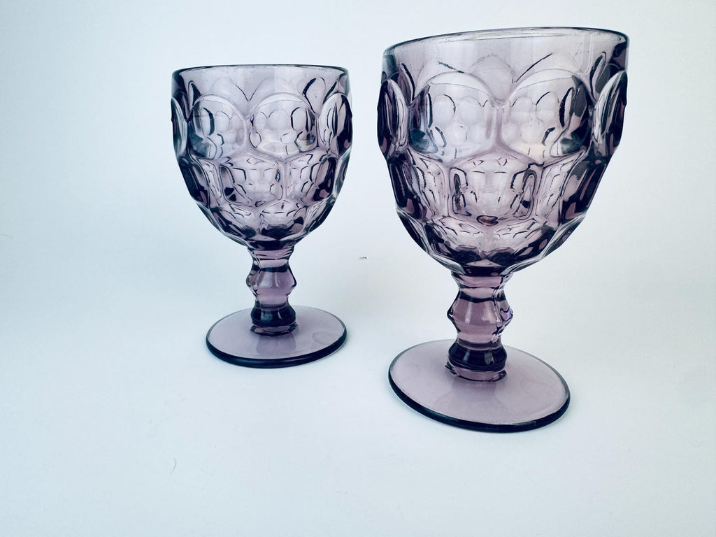Product image for 'vintage plum purple fostoria moonstone glasses set of two 2' (view e98286)