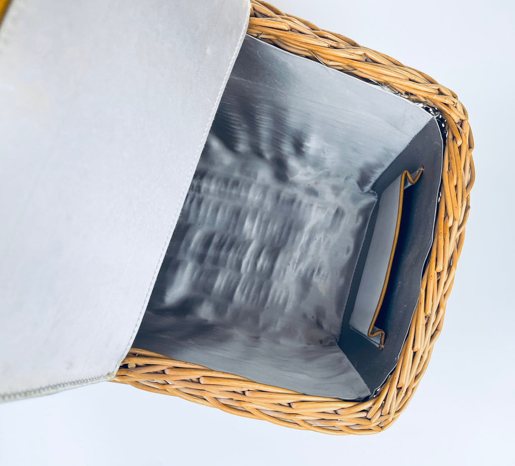 Product image for 'vintage dagmar leather wicker picnic basket made in poland' (view 7e3430)