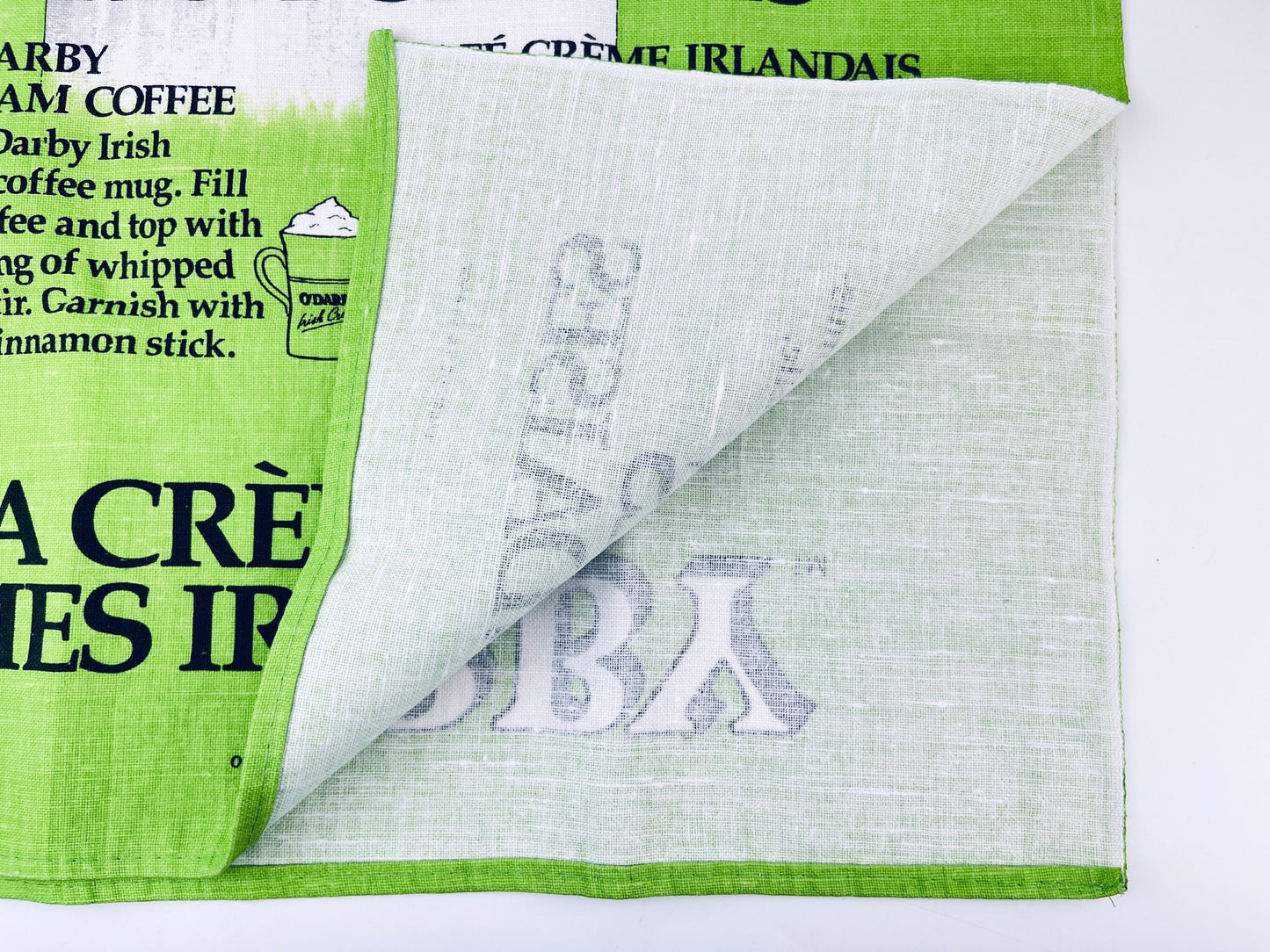Product image for 'vintage odarby the cream of irish creams linen tea towel statement towel made in ireland en francais' (view 6bf0e8)