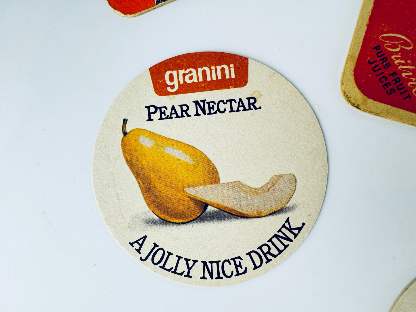 Product image for 'vintage english cider fruit juice coasters beer cocktail mat sold separately' (view af6c0d)