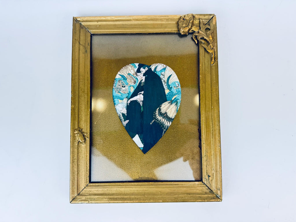 Product image for 'antique gilded picture frame floral embellishments heart cutout' (view 88dff8)