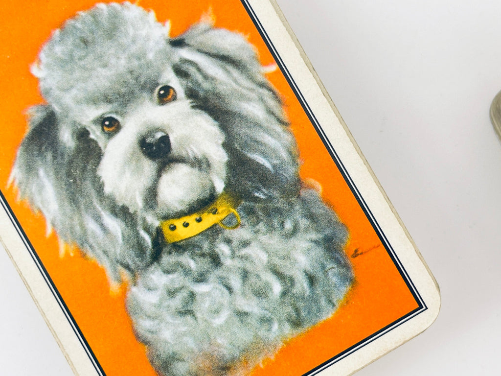 Product image for 'vintage siamese cat poodle pattern playing cards made in austria by piatnik decks sold separately' (view 1960a5)