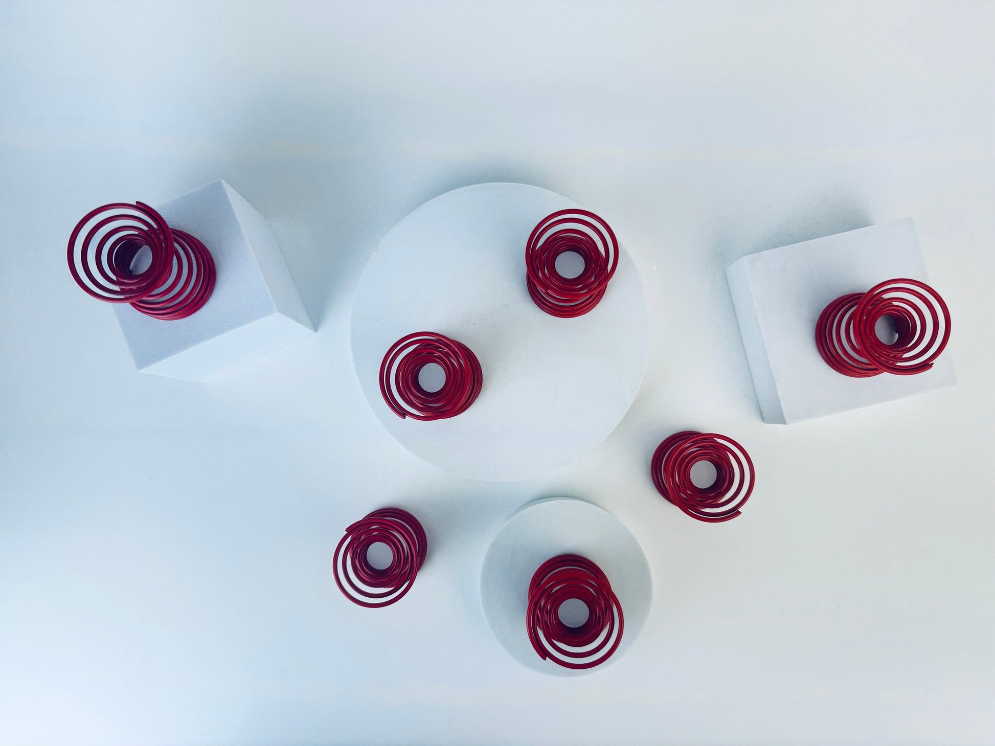 Product image for 'vintage 1980s metal spring egg skelter cup holders sets sold separately' (view f878f4)