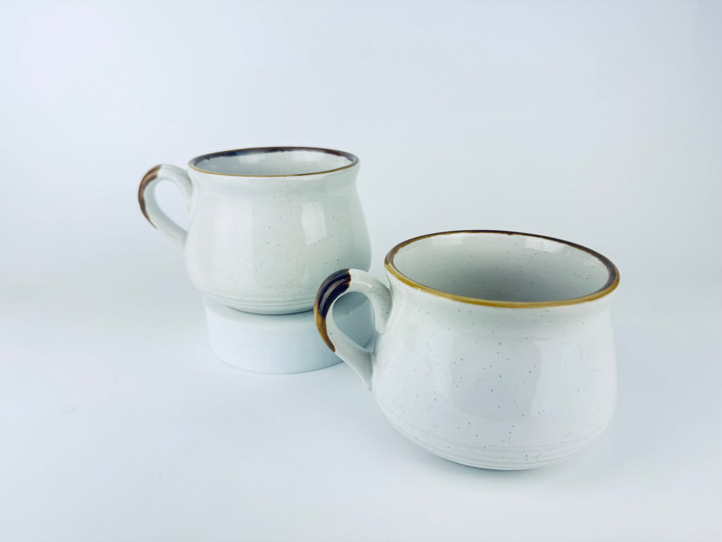Product image for 'vintage festival hand made stoneware ceramic handled soup bowls set of two 2 made in korea' (view 38bce0)