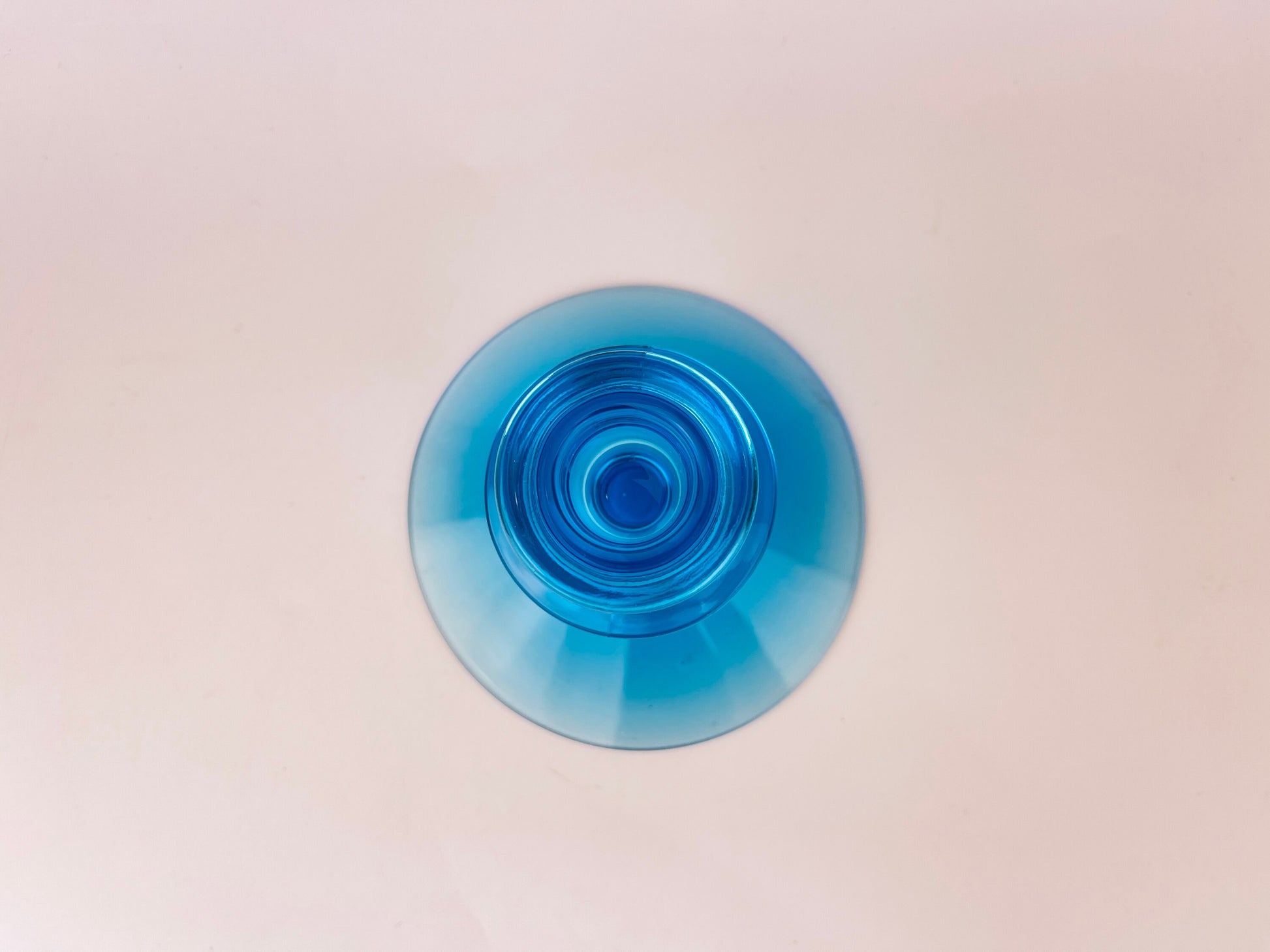 Product image for 'vintage fostoria electric blue glass candlestick holder' (view 0af18d)
