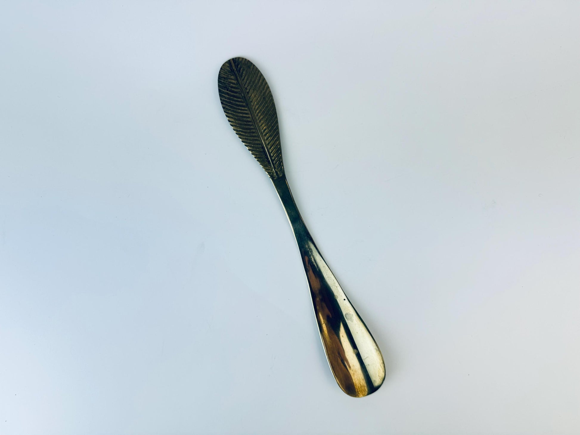 Product image for 'vintage solid brass shoe horns attractive aged metal patina sold separately' (view ff28a6)