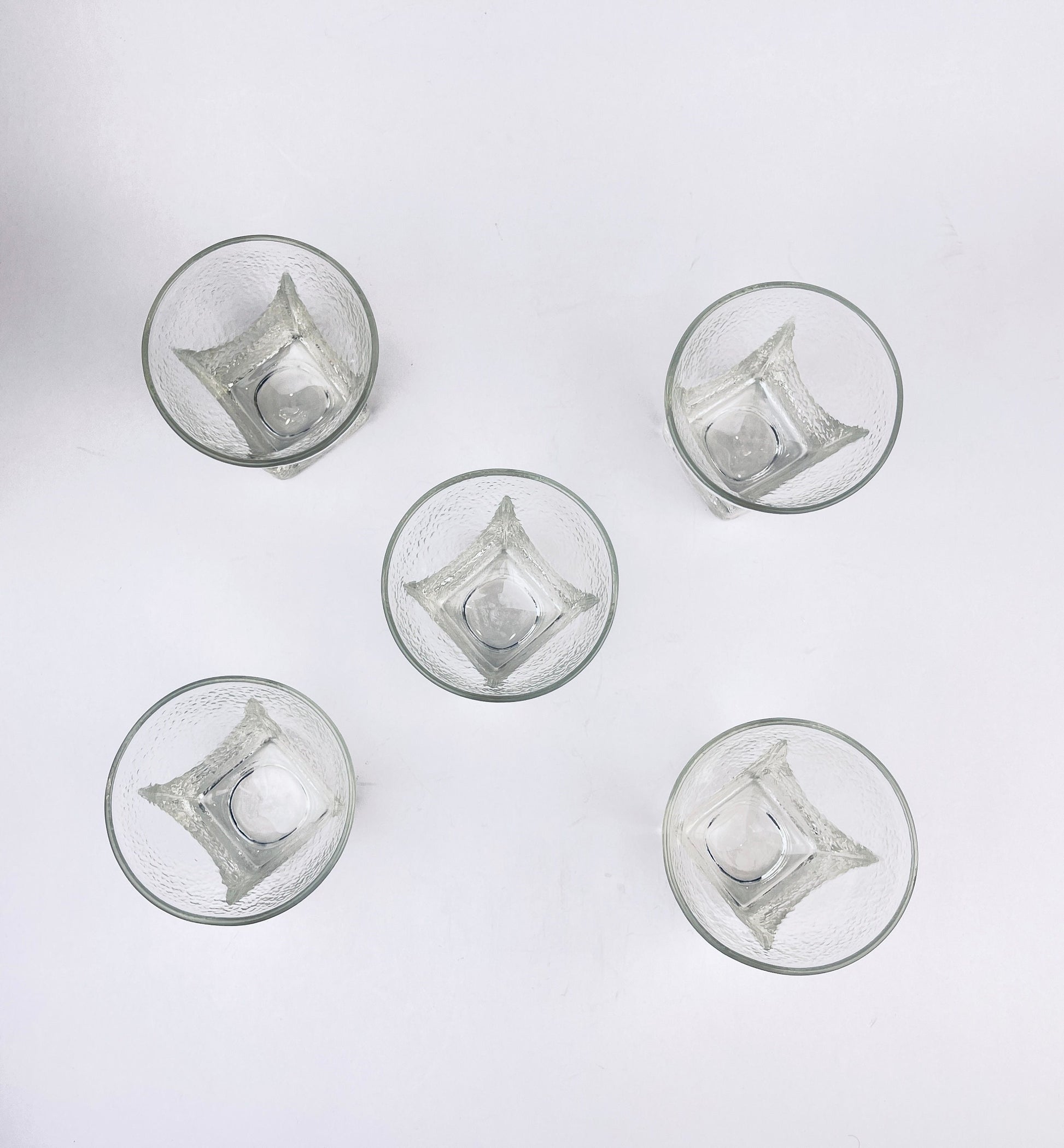 Product image for 'vintage ice textured libbey glasses set of five 5 lowball glasses' (view c8ce15)