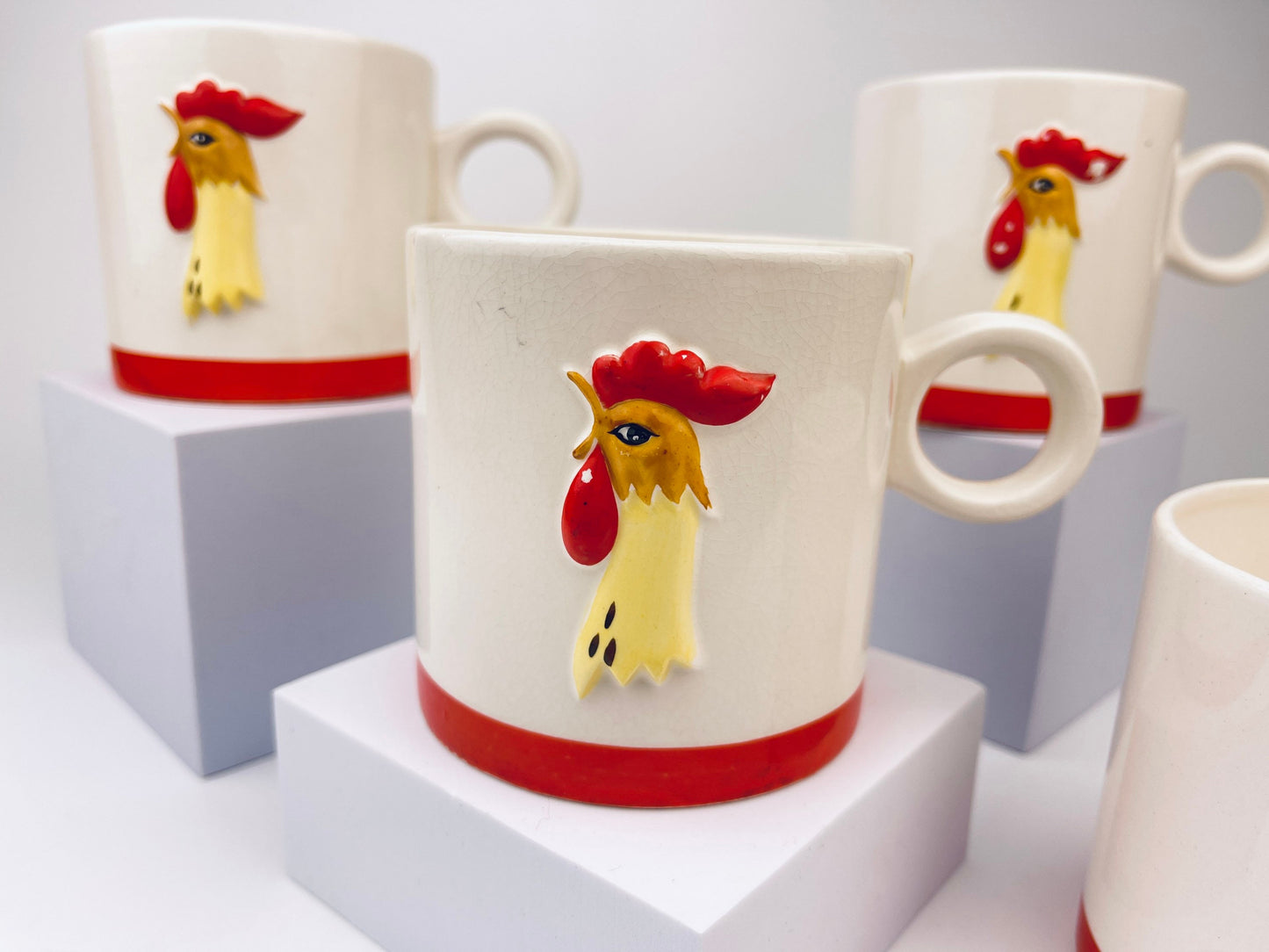 Product image for 'vintage holt howard hand painted rooster ceramic coffee mugs made in japan sold individually' (view 8231fd)