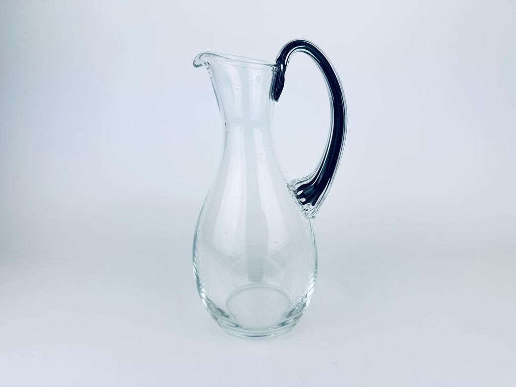 Product image for 'vintage exquisite belfor glasses or decanter czech clear black stripe art glass' (view cc8f94)