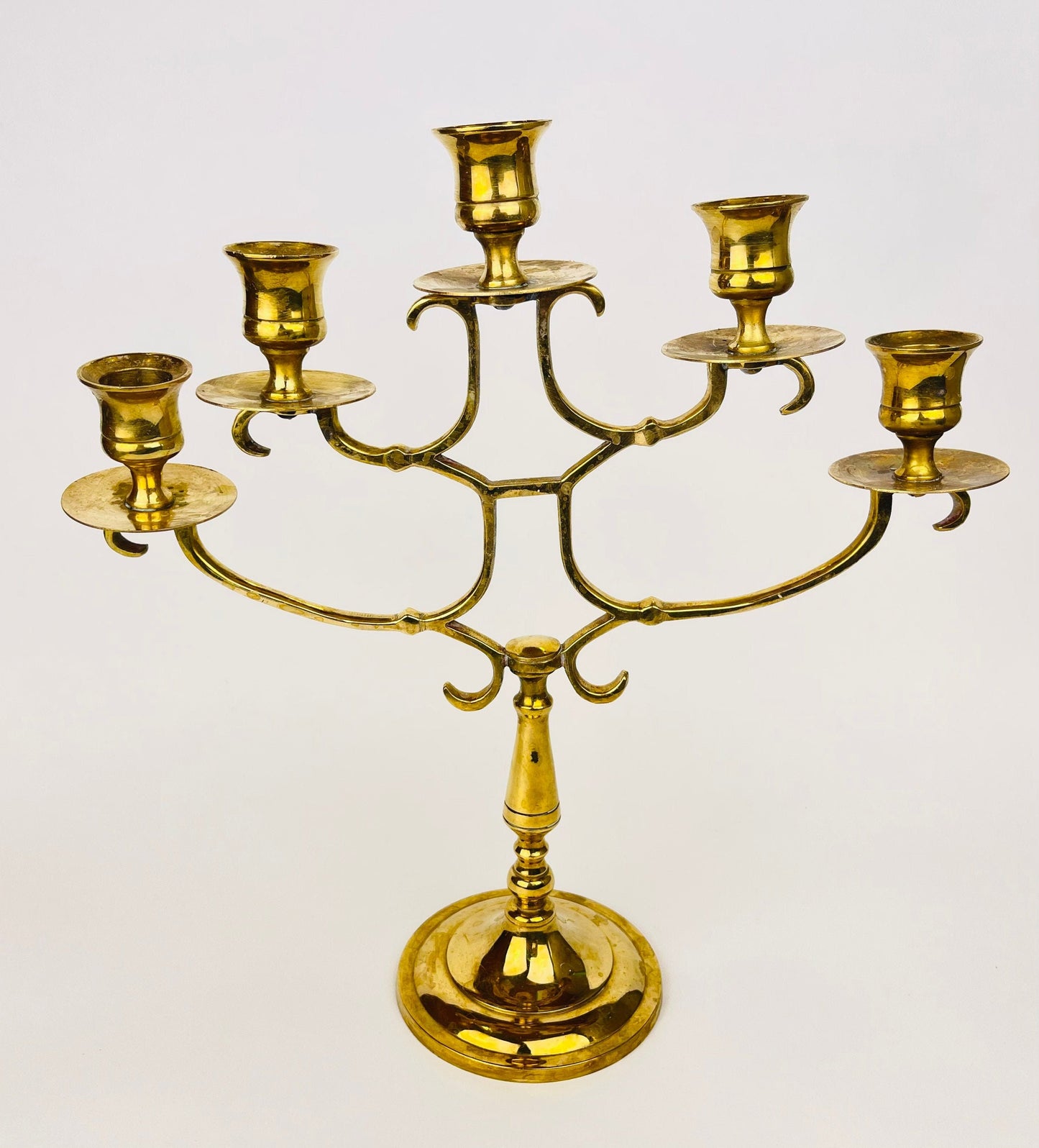 Product image for 'vintage brass candelabra five candlestick holder' (view 673d45)