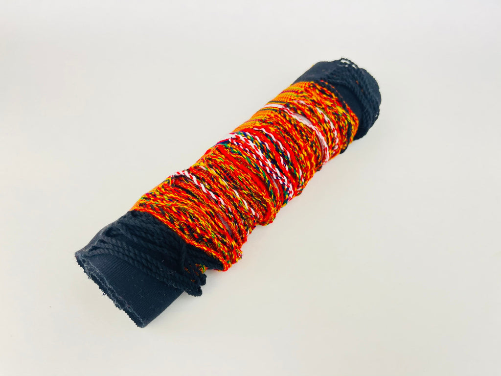 Product image for 'vintage 70s rectangular striped fringe table runner' (view 75ea89)