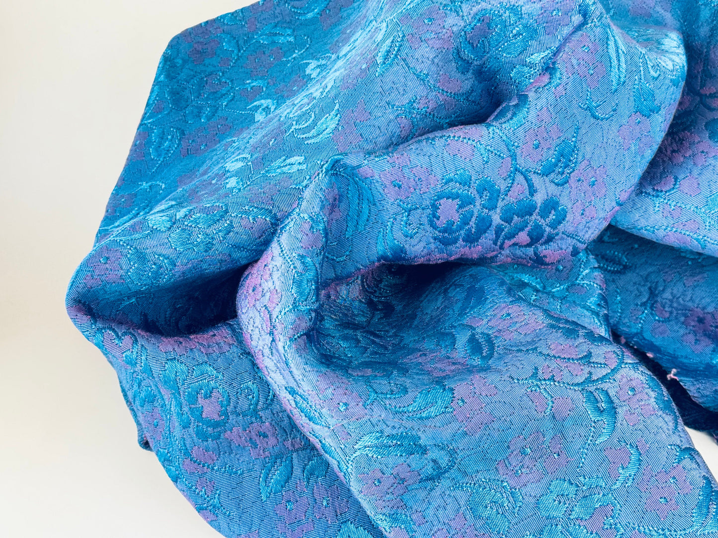 Product image for 'vintage shinny blue pink grandma couch upholstery fabric 40 x 53' (view b6765d)