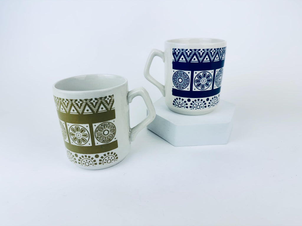 Product image for 'vintage mid century modern c e england ceramic mugs set of 2' (view 4167d5)